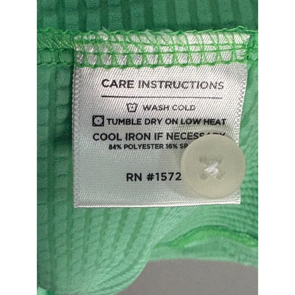 NWOT Mizzen Main Versa Polo Mens M Light Green Textured Golf Beach Resort Aloha - Picture 8 of 8